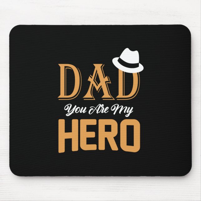 Mousepad Pai de presentes | Pai Você É Meu Herói (Frente)