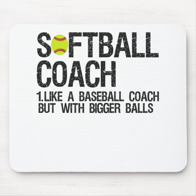 Mousepad Pai de Softball como um Baseball mas com bolas mai (Frente)
