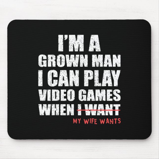 Mousepad Pai Divertido Gamer Posso Jogar Video Games Quando (Frente)