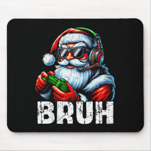 Mousepad Pai Divertido Papai Noel Jogos Gamer Pijama Natal