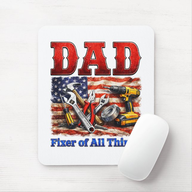 Mousepad Pai Divertido Que Conserta Tudo (Com mouse)