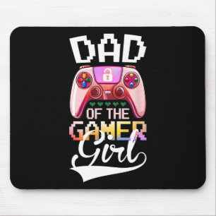 Mousepad Pai Do Aniversário Do Jogo De Vídeo Da Gamer Girl