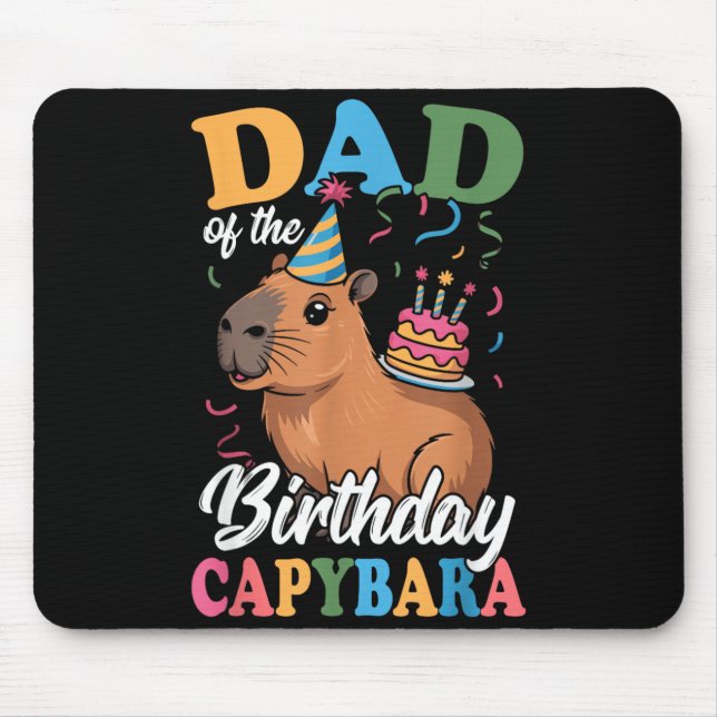 Mousepad Pai do Capivara de Aniversário (Frente)