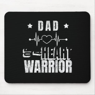 Mousepad Pai Do Dia Vermelho vista De Um Guerreiro Cardíaco