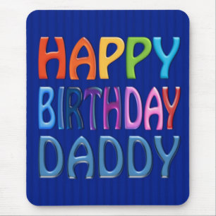 Mousepad Pai do feliz aniversario - cumprimento colorido