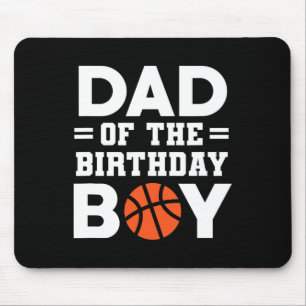 Mousepad Pai Do Treinador De Basquete De Birthday Boy Baske