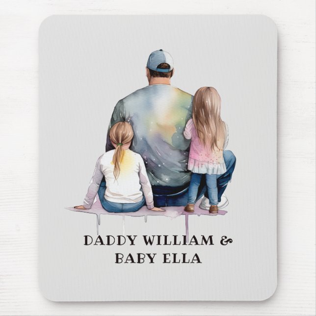Mousepad Pai e filhas personalizadas (9) (Frente)