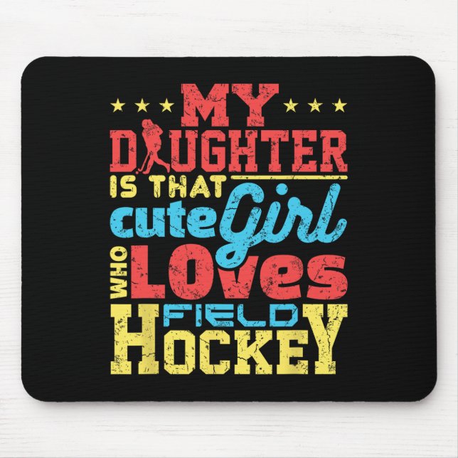 Mousepad Pai e mãe de hóquei no campo (Frente)