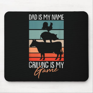 Mousepad Pai É Meu Nome Griling É Minha Barba De Fumador De