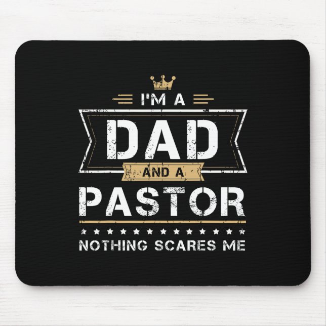 Mousepad Pai e Pastor Nada Me Assusta Presente  (Frente)