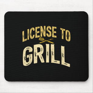 Mousepad Pai Engraçado Adora Licença De Churrasco Para Fuma