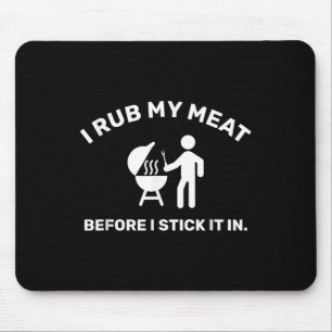 Mousepad Pai Engraçado Chef Eu Esfrego Minha Carne
