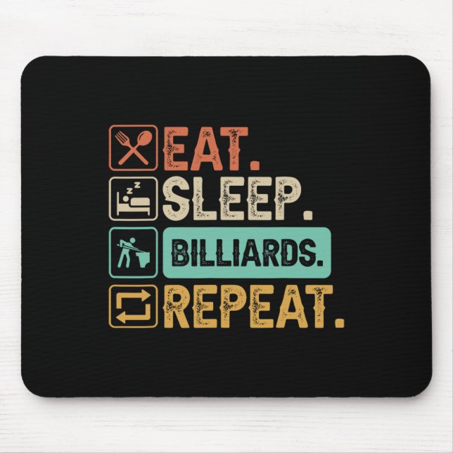 Mousepad Pai Engraçado do Billiard Game 9-ball Cue Stick Lo (Frente)
