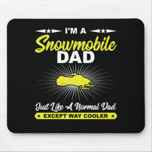 Mousepad Pai Engraçado Snowmobile Rider Gift T-Shirt