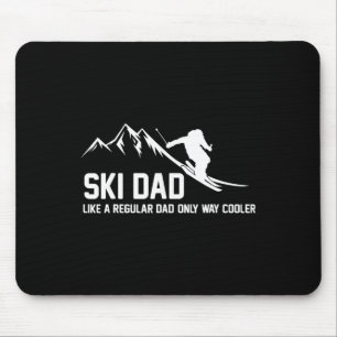 Mousepad Pai Esquiador Divertido Aventura Nevosa Amantes de