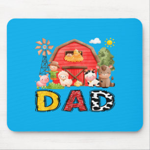 Mousepad Pai Fazenda Vaca Aniversário Menino Família Corres