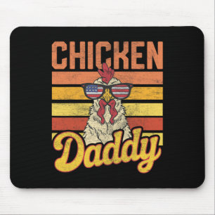 Mousepad Pai Frango Avicultor Vintage Engraçado Dia dos Pai
