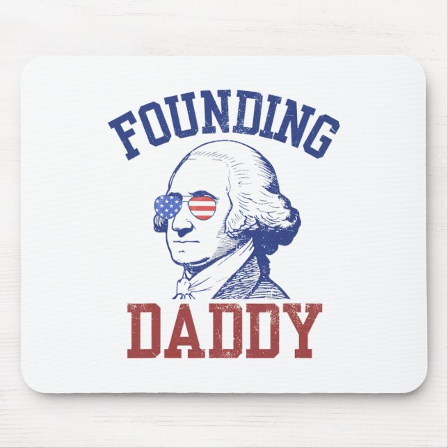 Mousepad Pai Fundador George Washington Funny 4 De Julho (Frente)
