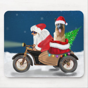 Mousepad Pai german shepherd Natal Papai Noel