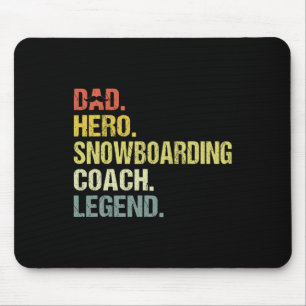 Mousepad Pai Hero Snowboard Coach Engraçado Snowboard Coa