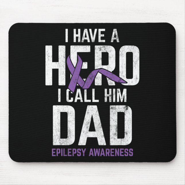 Mousepad Pai Herói Epilepsia Conscientização sobre Epilepsi (Frente)