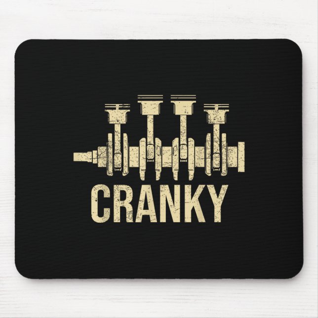 Mousepad Pai Mecânico Amante de Virabrequim de Motor de Car (Frente)