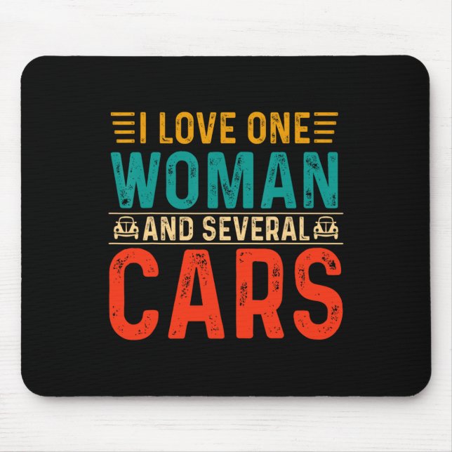 Mousepad Pai Mecânico Eu Amo Uma Mulher E Vários Carros M (Frente)