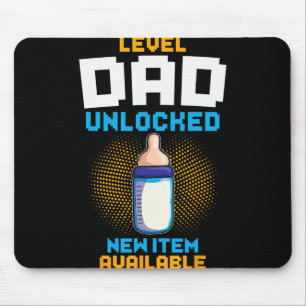 Mousepad Pai Nível Desbloqueado Anúncio de Gravidez Gamer P