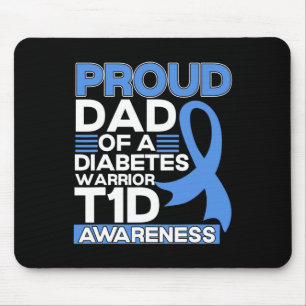 Mousepad Pai Orgulhoso De Um Guerreiro Da Diabetes Tipo De