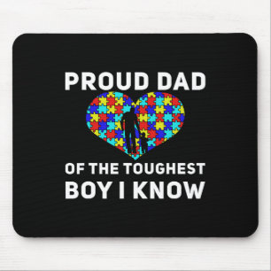 Mousepad Pai Orgulhoso Do Menino Mais Duro Que Conheço Auti