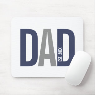 Mousepad Pai Personalizado Azul Marinho Moderno Estabelecid