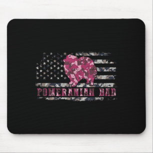 Mousepad Pai Pomerânia Camo Bandeira Americana Camuflagem E