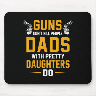 Mousepad Pai Protetor com Filha Bonito Pai Engraçado J