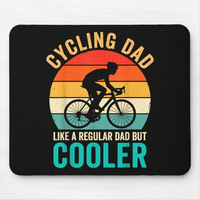 Mousepad Pai que pedala como uma bicicleta regular, mas mai (Frente)