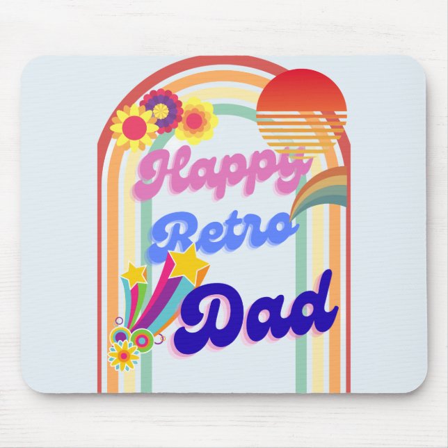 Mousepad Pai Retro Feliz (Frente)