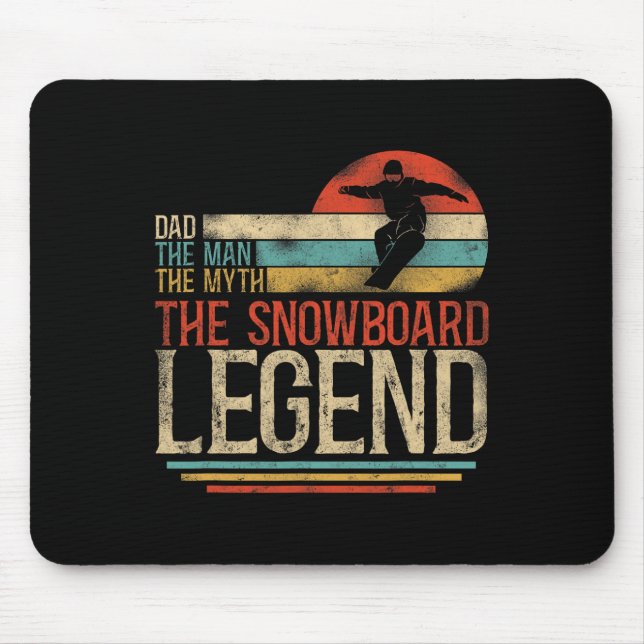 Mousepad Pai Retroativo de Snowboard Snowboard (Frente)