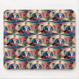 Mousepad Pai Super Hero Na Vizinhança Suburbana