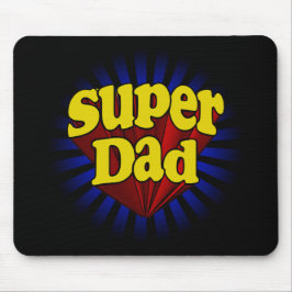 Mousepad Pai super, super-herói vermelho/amarelo/azul