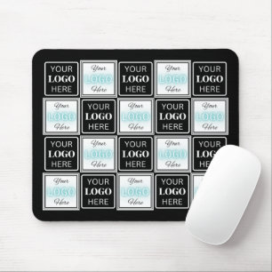 Mousepad Painel Branco Simples Evento Dois Logotipos