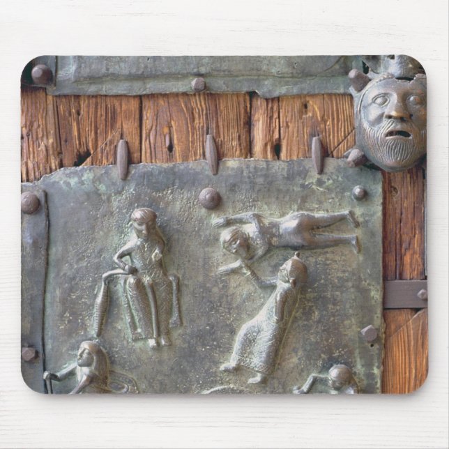 Mousepad Painel da porta da mão esquerda, século XII (bronz (Frente)