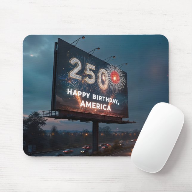 Mousepad Painel de Aniversário de 250 anos da América (Com mouse)