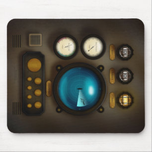 Mousepad Painel de Controlo de Navios Submarinos Sonar Stea