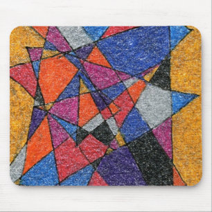 Mousepad Painel de Design Abstrato "Dourado e Joias"