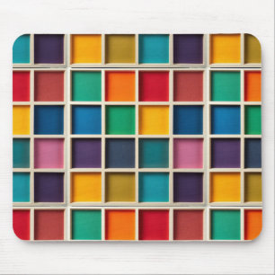 Mousepad Painel de Grade Geométrica Colorida