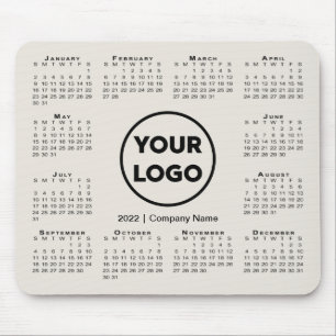 Mousepad Painel de Logotipo Simples da Empresa para Calend