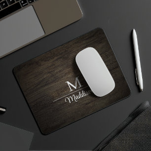 Mousepad Painel de Madeira Escura Personalizado