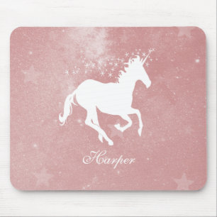 Mousepad Painel de Mouse Personalizado do Unicorn Rosa