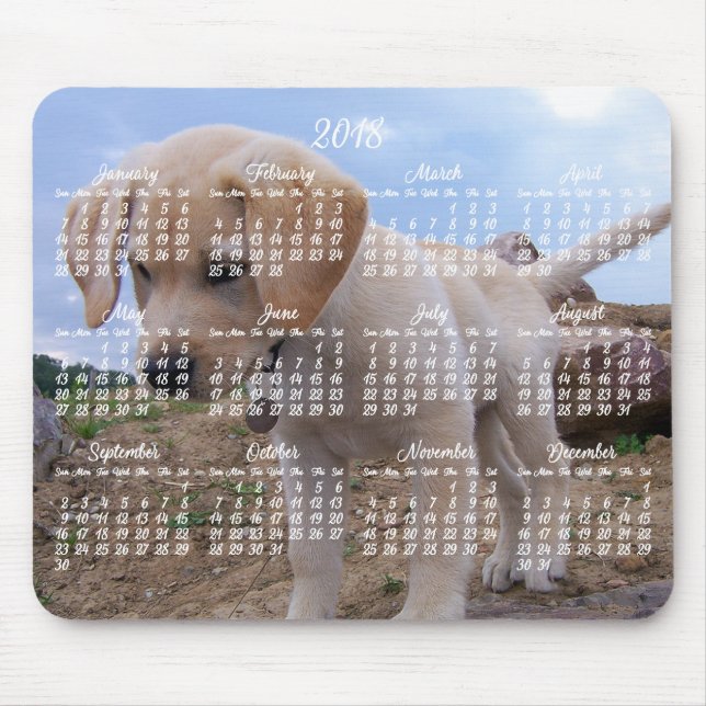 Mousepad Painel Personalizado do Rato 2018 no Calendário do (Frente)
