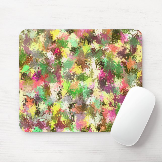 Mousepad Paint Splatter Autumn Color deixa Abstrato (Com mouse)