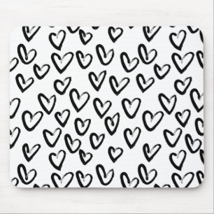Mousepad Paint Stroke Heart Pattern